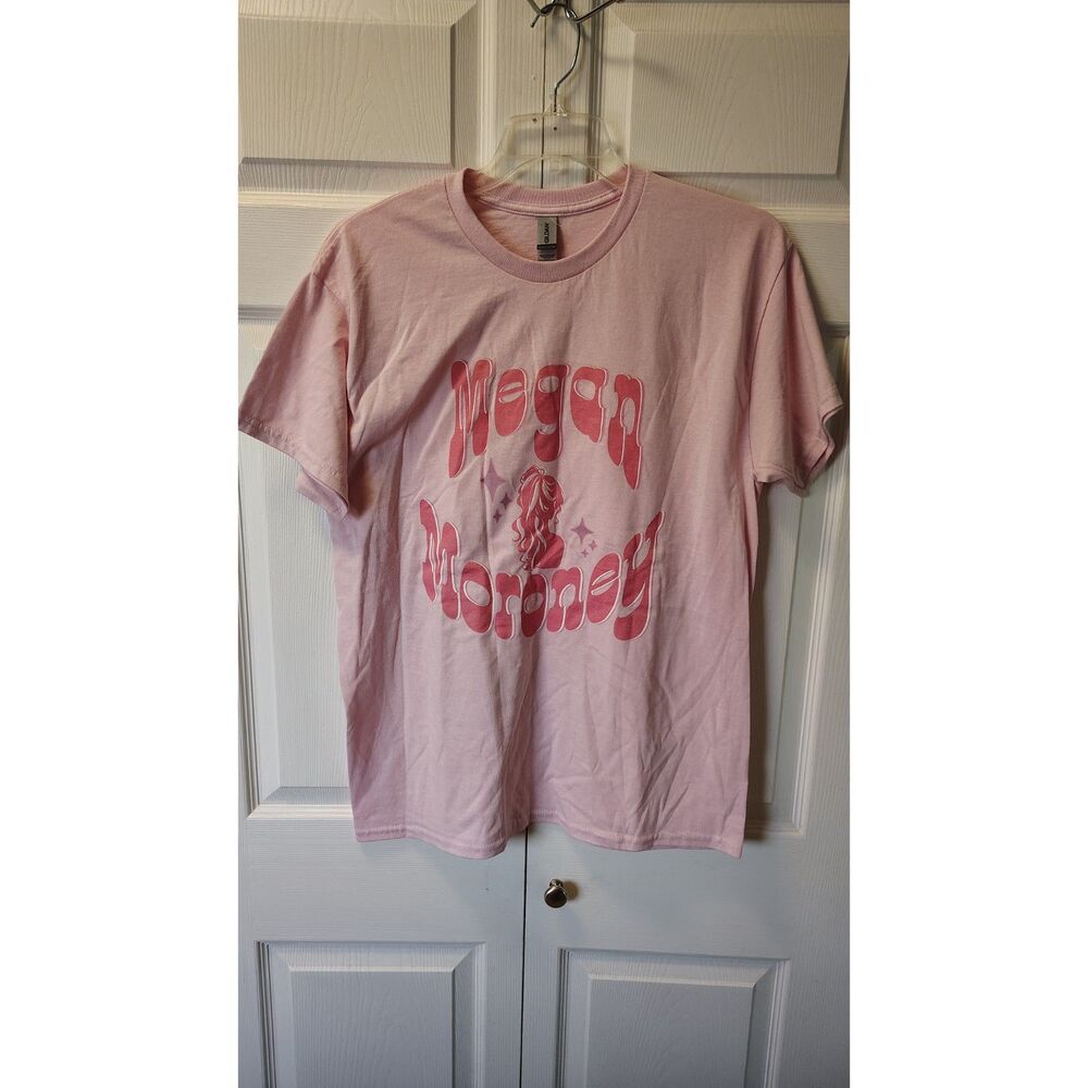 Official Megan Moroney Retro Pink Concert Graphic T-Shirt Large
